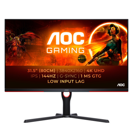 AOC G3 U32G3X BK LED display 31.5" 3840 x 2160 pixels 4K Ultra HD Black, Red
