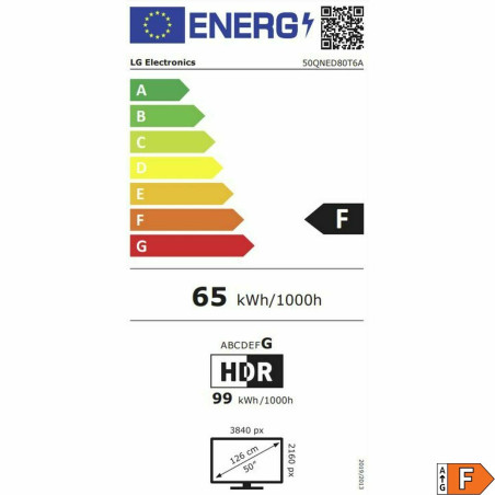 LG QNED 50'' Serie QNED80 50QNED80T6A, TV 4K, 3 HDMI, SMART TV 2024