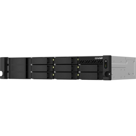 QNAP TS-864EU-RP-8G NAS/storage server Rack (2U) Intel® Celeron® N5095 8 GB DDR4 0 TB QNAP Turbo System Black