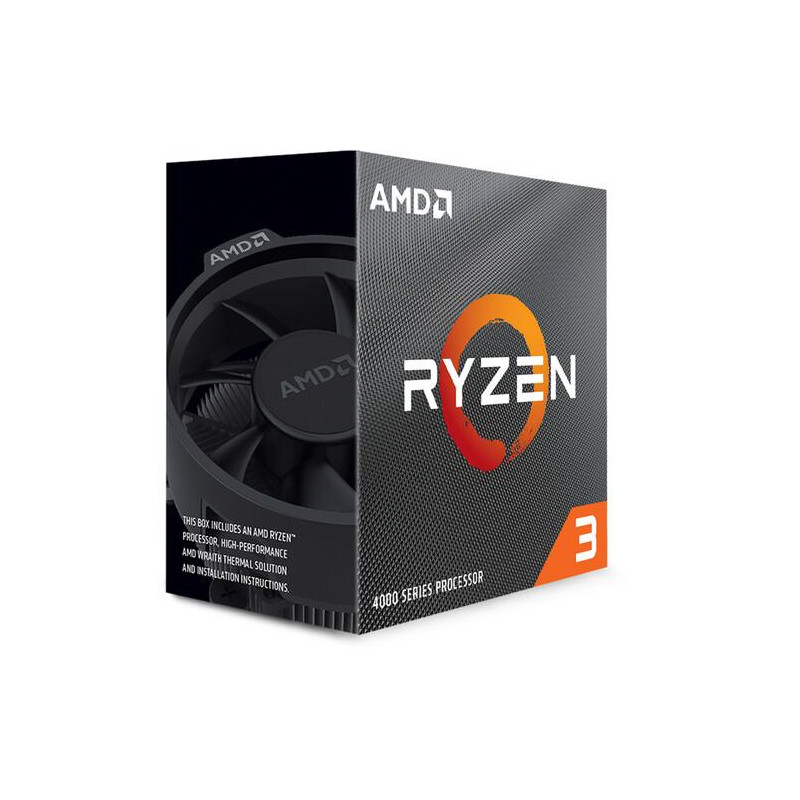 AMD CPU RYZEN 3, 4100, AM4, 4.00GHz 4 CORE, CACHE 6MB, 65W WRAITH STEALTH COOLER AMD CPU RYZEN 3, 4100, AM4, 4.00GHz 4 CORE, CACHE 6MB, 65W WRAITH STEALTH COOLER