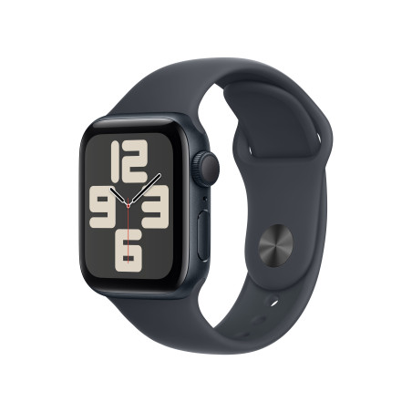 APPLE WATCH SE 40MM GPS MIGNIGHT ALUMINIUM CASE WITH SPORT BAND S/M MXE73QL/A