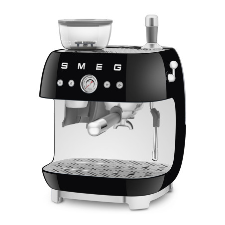SMEG ESPRESSO MACHINE 50'STYLE WITH INTEGRATED GRINDER BLACK EGF03BLEU