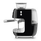 SMEG ESPRESSO MACHINE 50'STYLE WITH INTEGRATED GRINDER BLACK EGF03BLEU