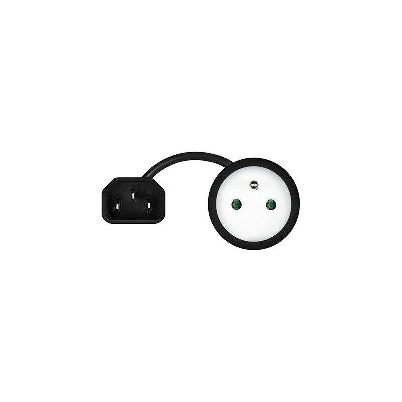 ADAPTADOR DE CORRIENTE SAVIO IEC C14 A CEE 7/5(E)