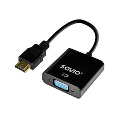 ADAPTADOR HDMI VGA NEGRO SAVIO AK-75 M/H