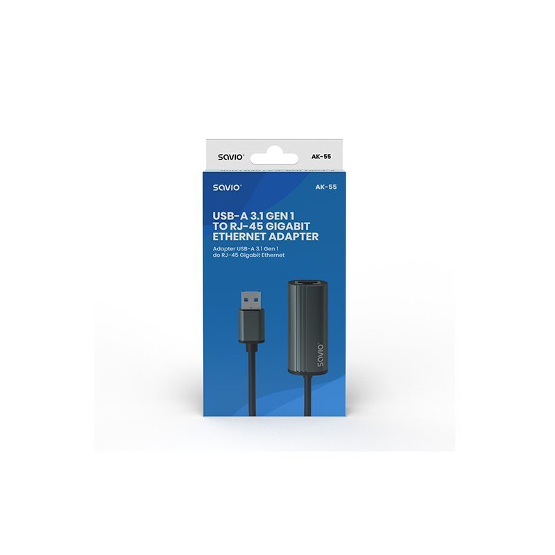 ADAPTADOR USB-A A ETHERNET RJ45 SAVIO AK-55