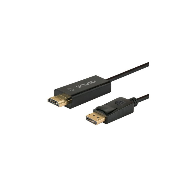CABLE DISPLAYPORT TO HDMI 1.5M SAVIO CL-183 M/M