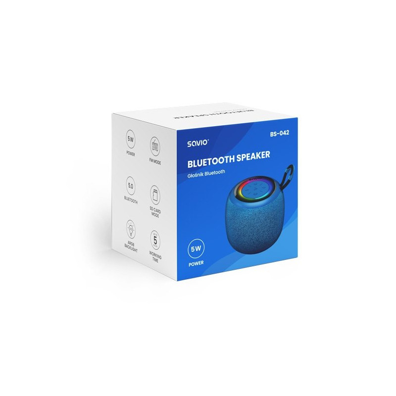 ALTAVOZ BLUETOOTH 5.0 5W NEGRO SAVIO BS-042