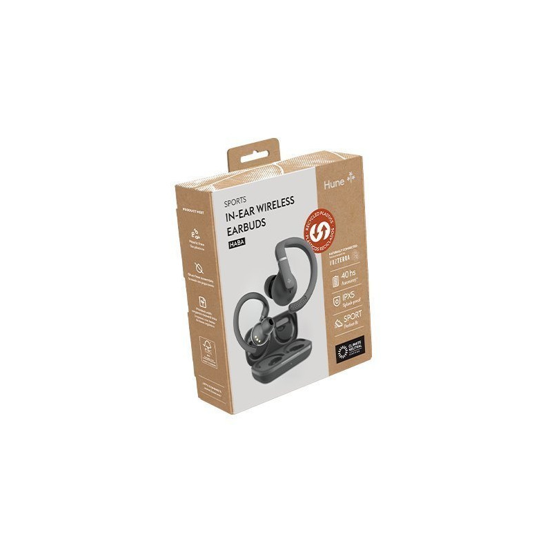 AURICULRES TWS HUNE ECO HABA SPORT GRIS ROCA