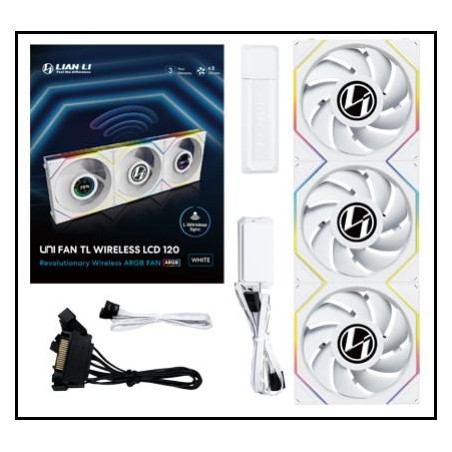 VENTILADOR 120X120 LIAN LI UNIFAN TL-LCD WIRELESS BLACK