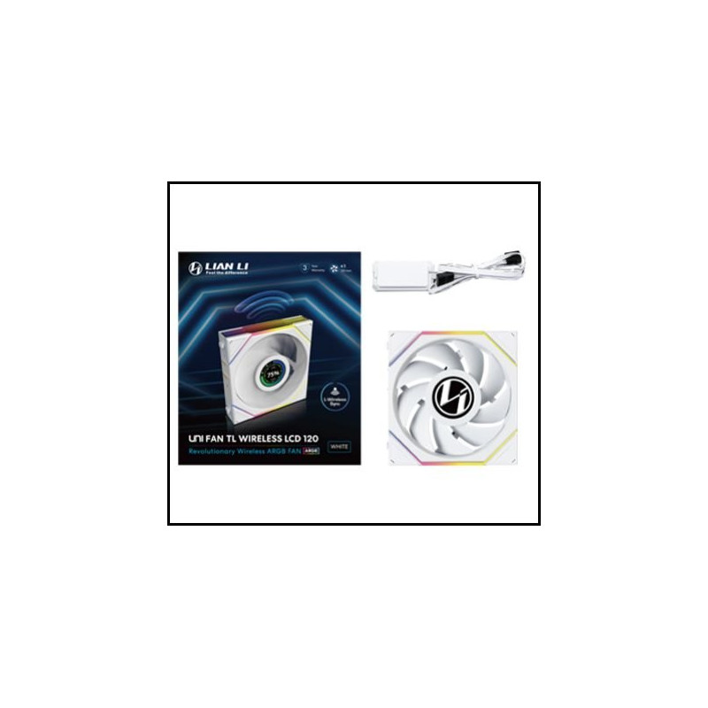 VENTILADOR 120X120 LIAN LI UNIFAN TL-LCD WIRELESS WHITE