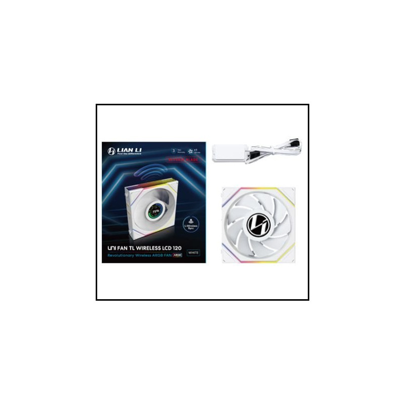 VENTILADOR 120X120 LIAN LI UNIFANTL-LCD WIRELESS WHITE R