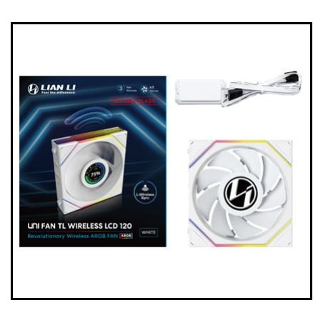 VENTILADOR 120X120 LIAN LI UNIFANTL-LCD WIRELESS WHITE R