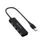 ADAPTADOR UNICO USB(A) TO 4 USB(A) BLACK