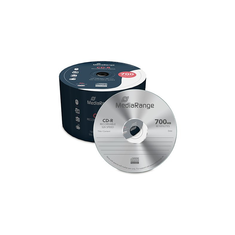 CONSUMIBLE MEDIARANGE CD-R MR207 700MB 50PCS