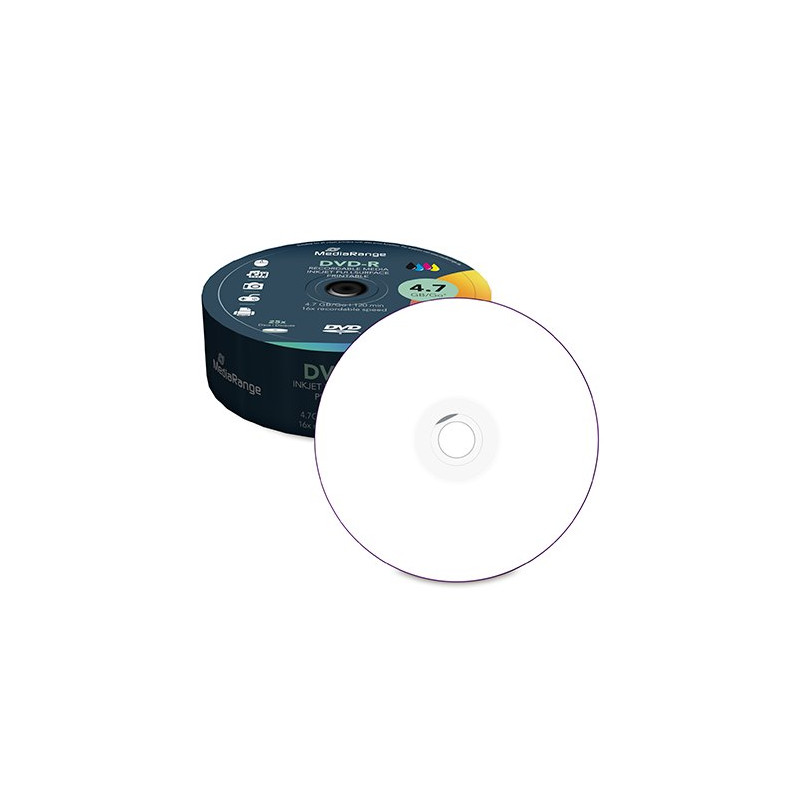 CONSUMIBLE MEDIARANGE DVD-R MR407 4.7GB 25PCS