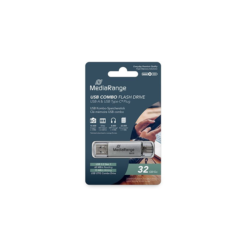 PENDRIVE COMBO 64GB USB 3.2 MEDIARANGE