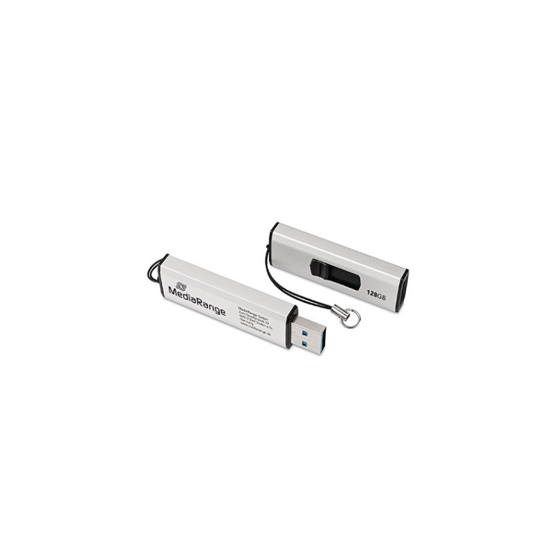 PENDRIVE 128GB USB 3.2 MEDIARANGE SILVER-BLACK