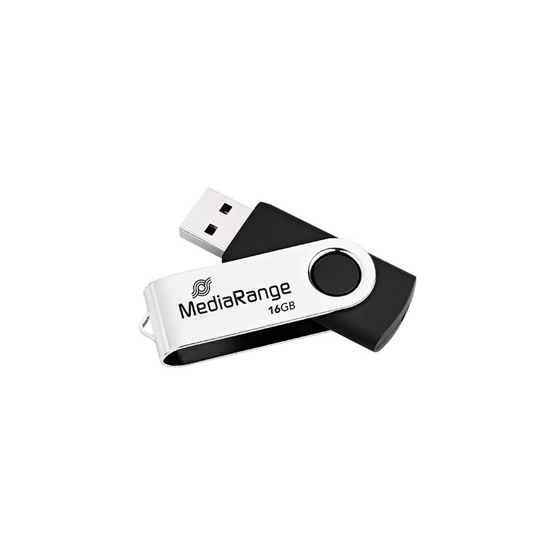 PENDRIVE 16GB USB 2.0 MEDIARANGE SILVER-BLACK