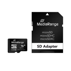 MEM MICRO SDHC 16GB MEDIARANGE + ADAPTADOR SD