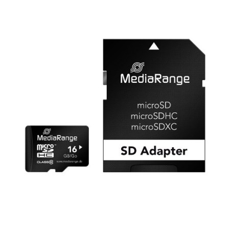 MEM MICRO SDHC 16GB MEDIARANGE + ADAPTADOR SD