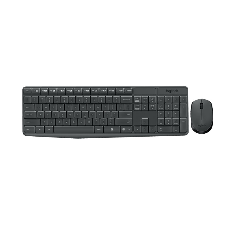 TECLADO+RATÓN LOGITECH MK235 WIRELESS BLACK