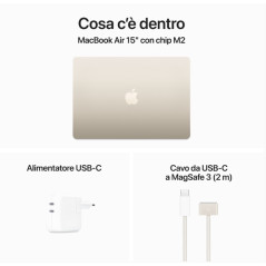 MACBOOK AIR 15 M2 8GB/512GB GALASS 8CORE 10 GPU GALASSIA