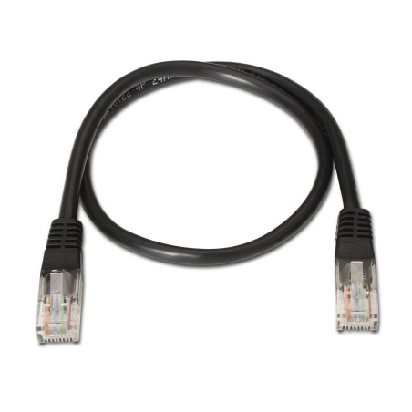 CABLE RED UTP CAT6 RJ45 AISENS 0.5M NEGRO