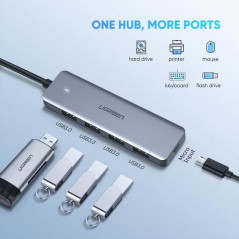 HUB UGREEN USB TYPE C 4xUSB 3.2 USB-C