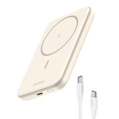 POWER BANK UGREEN 5000mAh MAGNETIC WIRELESS  WHITE