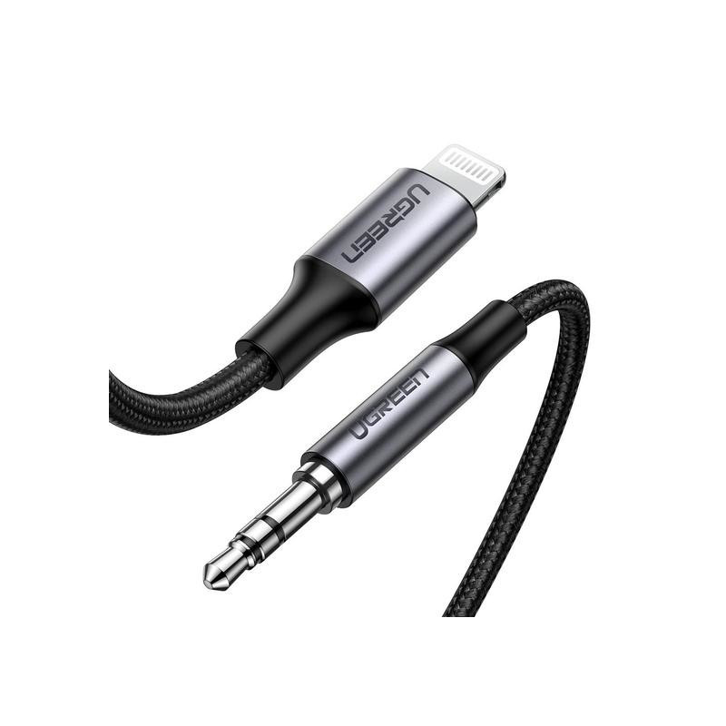 CABLE UGREEN LIGHTNING 3.5MM MALE ADAPTER 1M