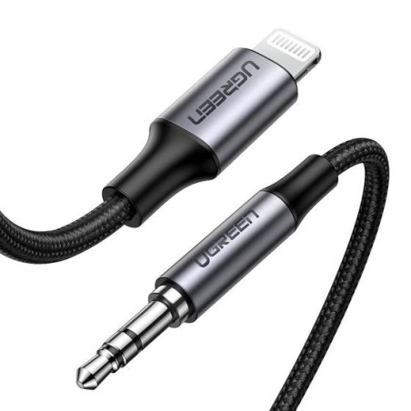 Ugreen 70509 cavo per cellulare Argento 1 m 3.5mm Lightning