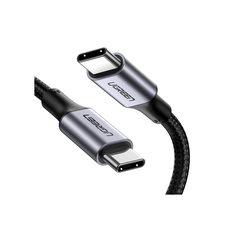 CABLE UGREEN USB-C ALUMINUM TRENZADO 1M BLACK CABLE UGREEN USB-C ALUMINUM TRENZADO 1M BLACK