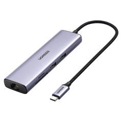 Ugreen 60515 laptop dock port replicator Wired USB 3.2 Gen 1 (3.1 Gen 1) Type-C Gray