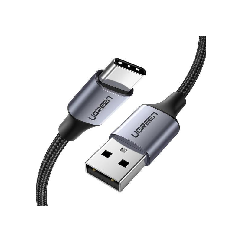 CABLE UGREEN USB-A USB-C ALUMINUM BRAID 1M BLACK CABLE UGREEN USB-A USB-C ALUMINUM BRAID 1M BLACK