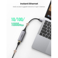 ADAPTADOR UGREEN USB-C A ETHERNET RJ45