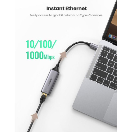 ADAPTADOR UGREEN USB-C TO ETHERNET RJ45