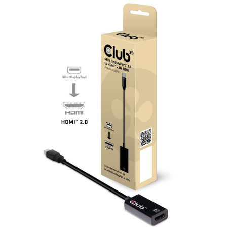 ADAPTADOR ACTIVO MINI DP 1.4 A HDMI 2.0 CLUB3D HDR