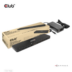 CLUB3D CSV-1566 replicatore di porte e docking station per laptop USB 3.2 Gen 1 (3.1 Gen 1) Type-C Nero
