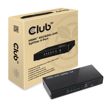 SPLITTER CLUB3D  4 PUERTOS HDMI