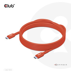 CLUB3D USB2 Type-C Bi-Directional USB-IF Certified Cable Data 480Mb, PD 240W(48V 5A) EPR M M 3m   9.84 ft