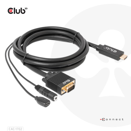 CABLE CLUB3D HDMI TO VGA