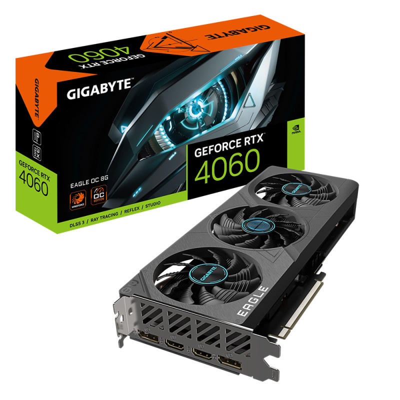 GRÁFICAL TARJET GIGABYTE RTX 4060 EAGLE OC 8GB GDDR6