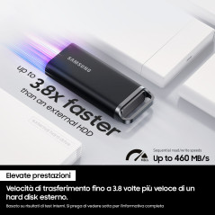 DISCO DURO SSD SAMSUNG 4TB T5 EVO NVME PORTABLE NEGRO