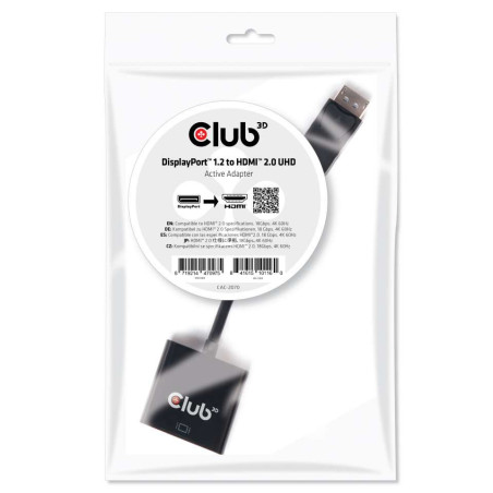 ADAPTADOR ACTIVO DP CLUB3D 1.2 A HDMI 2.0 UHD
