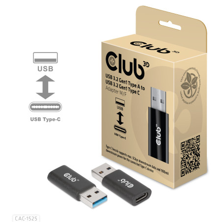 ADAPTADOR USB-A 3.2 GEN1 A USB-C CLUB3D M/H