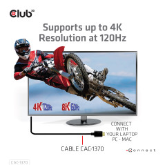 CLUB3D CAC-1370 HDMI cable 59.1" (1.5 m) HDMI Type A (Standard) Black