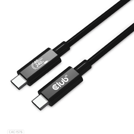 CABLE CLUB3D CERTIFICATE USB4 80G GEN3.2 TIPO-C 1M