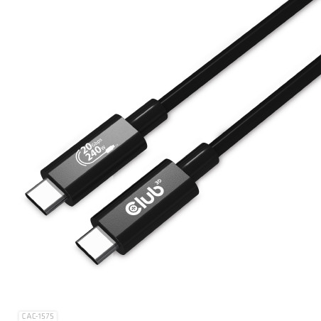 CABLE CLUB3D CERTIFICADO USB4 80G GEN3.2 TIPO-C 2M