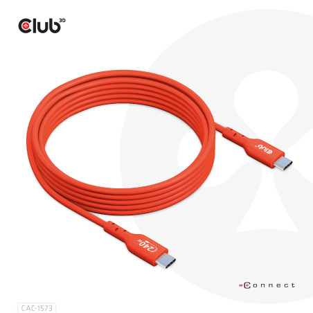 CABLE CARGA 240W CLUB3D CERTIFICATE USB2 TIPO-C 2M